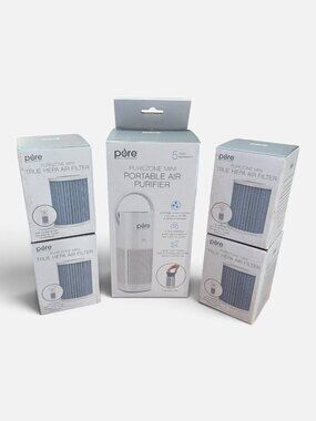 Pure PureZone Mini Portable Air Purifier and 4 Air Filters - NEW